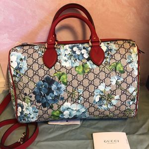 💕SOLD💕Brand New Gucci Blue Blooms boston Bag
